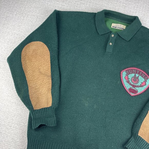 Vintage Club International Mens Size S Sweater Duck Hunting Club Grandpa *Read* - Picture 3 of 16
